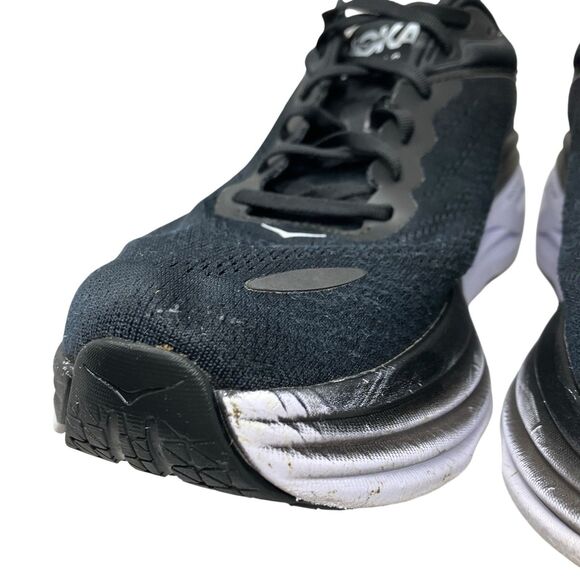 Hoka One One Sneakers Mens 13 D Black Bondi 8 Classic Running Shoes 1123202 BWHT main image 12